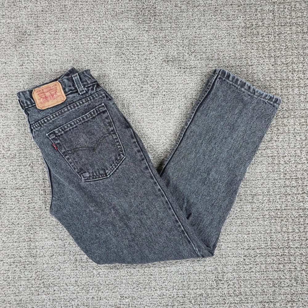 Vintage Levis 505 Jeans Made in USA Black Acid Wash 30x30 Mens Denim